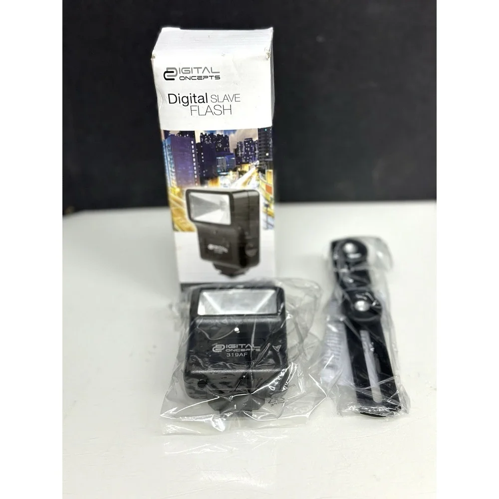 Digital Concepts Digital Slave Camera Flash 319AF New For Canon DSLR & Bracket